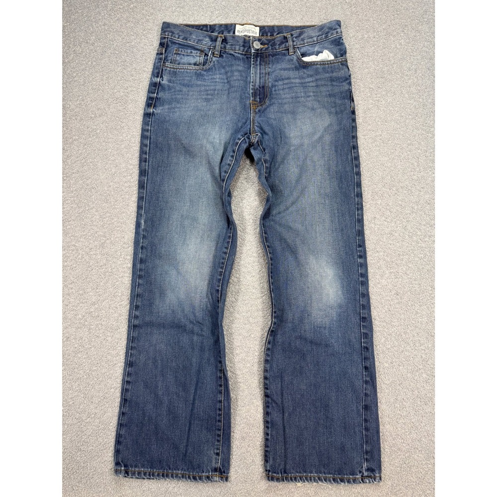 Aeropostale Jeans Mens 32x31 Blue Medium Wash Benton Original Bootcut Cotton Y2K